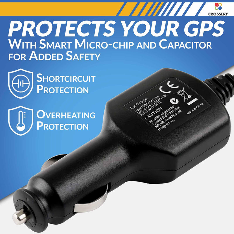 [Australia - AusPower] - Car Charger Power Cord for Garmin Nuvi GPS, Garmin GPS Power Cord Replacement, Mini USB Charging Cable fit for Garmin Nuvi, Dezl, Drive, DriveSmart, DriveAssist, RV, Zumo (Without Traffic) 