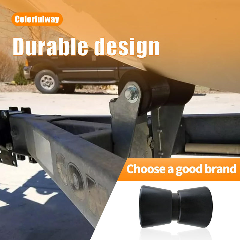 Black Boat Trailer Keel Rollers Fits 4" 5" 8" 10" 12" Wide Boat Trailer Bracket Fits 8" Bracket
