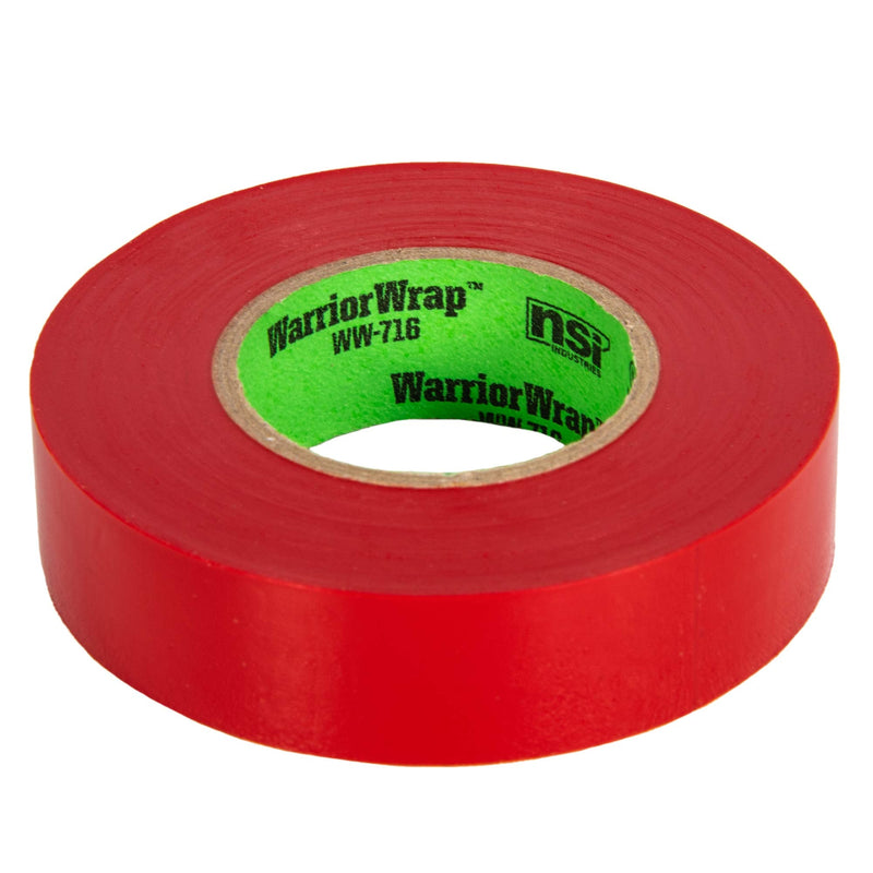 WarriorWrap General 3/4 in. x 60 ft. 7 mil Vinyl Electrical Tape, Red