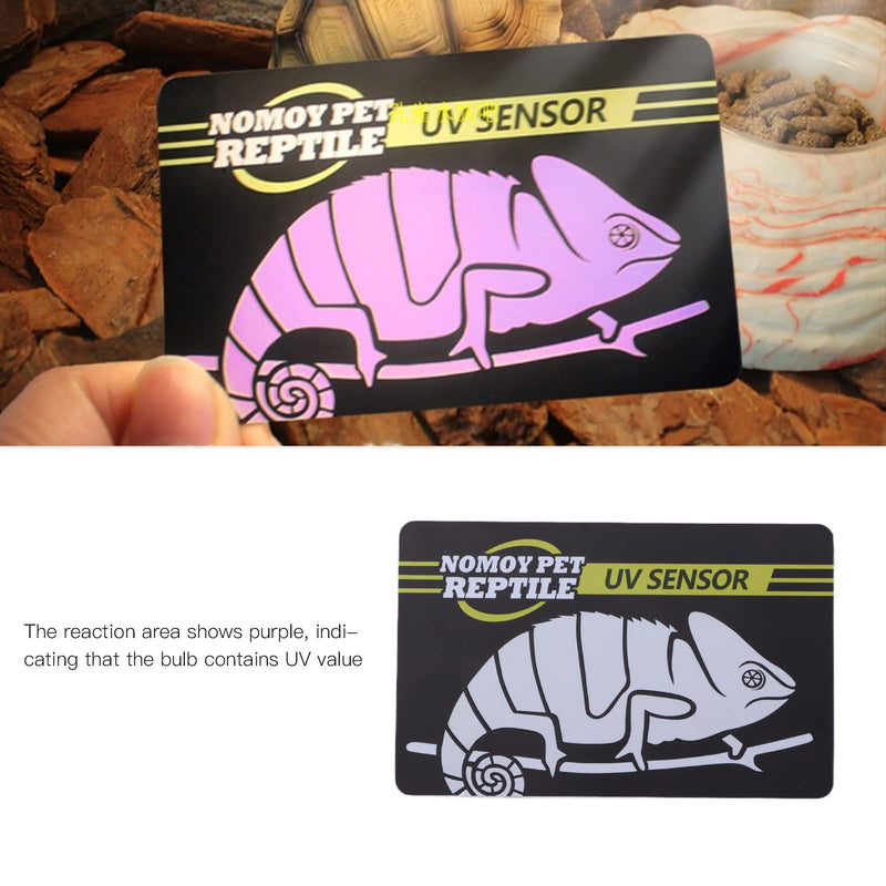 [Australia - AusPower] - UVB Quick Test Sensor, Reusable Crawl Pet UV Test Card, Quick Detection, UVC UV Test Card, Test Strip Cards Light for Reptile UV Tests, Reptile Bulb/Light/Lamp 