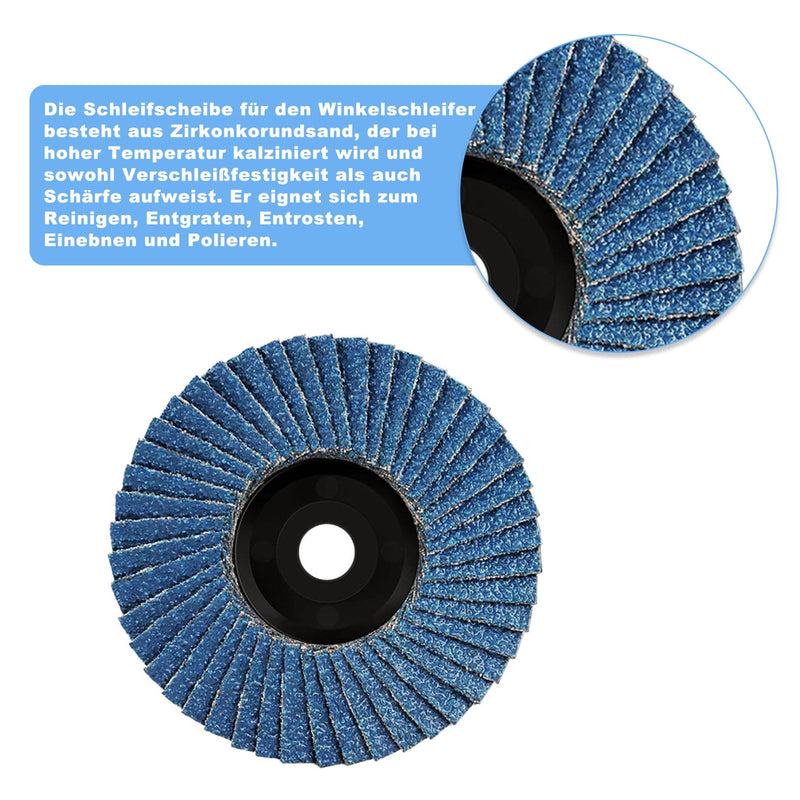 [Australia - AusPower] - HAPPOW Pack of 12 Flap Discs 76 mm, Sanding Discs for Angle Grinder, 3 Inch Flap Disc, Grit 40/60/80/120, Flap Grinder Set for 10.8-12 V Angle Grinder (Blue) 3 inches 