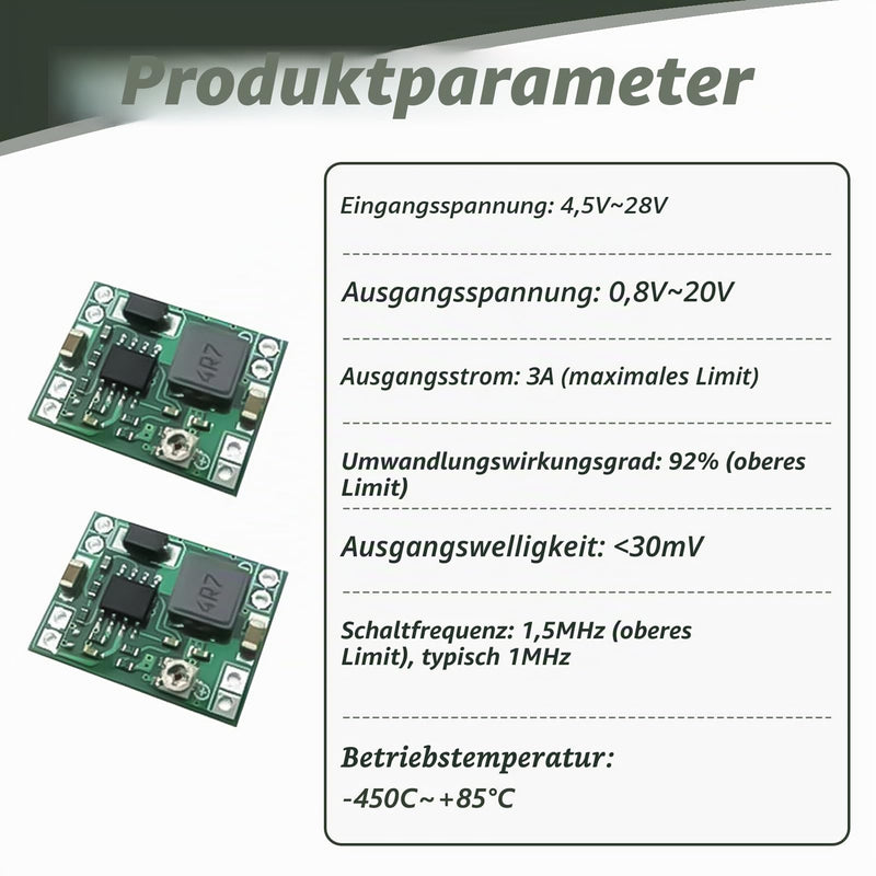 5pcs MP1584EN Buck Converter, DC-DC Buck Converters 4.5-28V to 0.8-20V Adjustable Converter, Mini Step Down Converter Module, 24V to 12V 9V 5V 3V, Compact DC Converter for Electronics, Arduino, Car