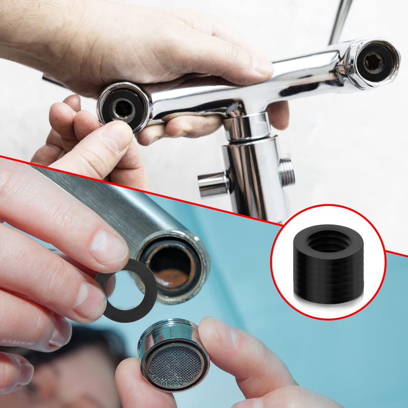[Australia - AusPower] - Prasacco 25 Pieces Shower Hose Washers, Rubber Hose Washer Tap Sealing Rings Shower Head Washers Rubber Washers Seals,1/2 Inch Hose Washer Seal for Shower Head and Hose Connecting 