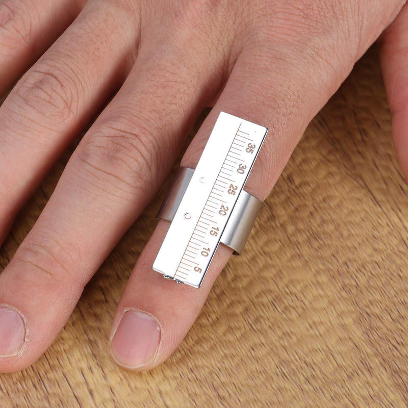 [Australia - AusPower] - Stainless Steel Gauge Finger Ruler Span Measure Scale Oral Dental Ring 