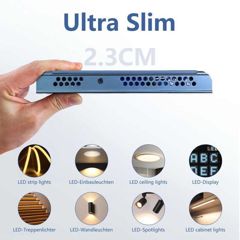 [Australia - AusPower] - Ultra Slim LED Transformer outputs 24V DC, 12.5A at 100-265V AC - Quiet Constant Voltage Led Driver for Led Strip Lights 24V 300W 