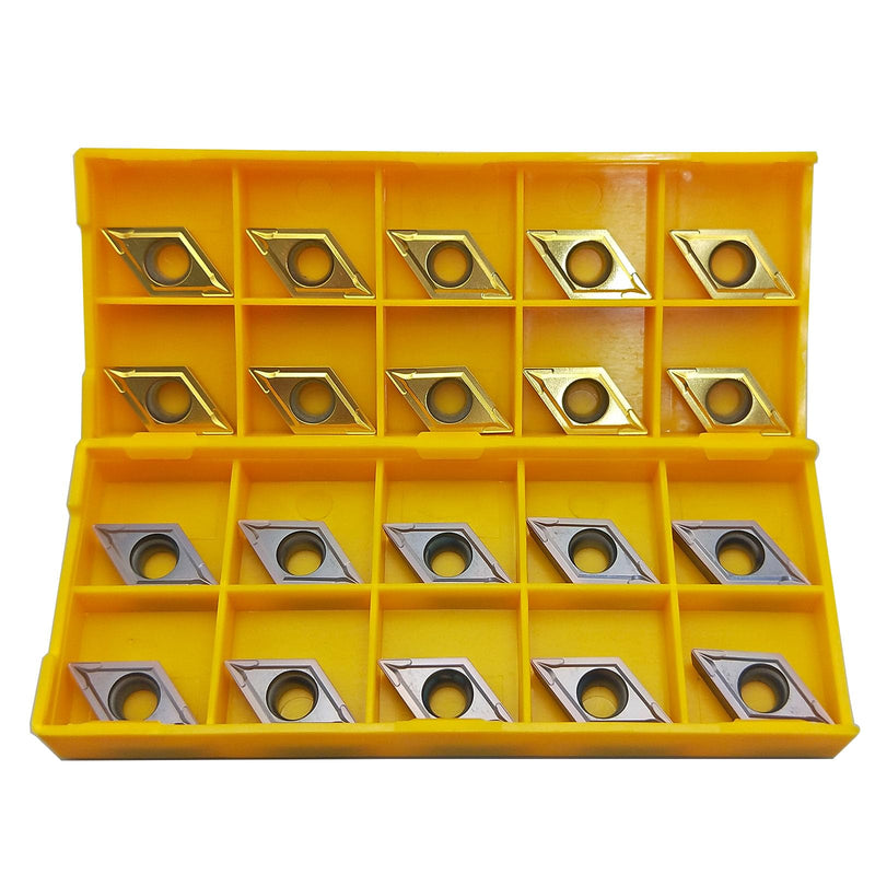 Indexable Carbide Inserts 20 Pieces DCMT11T304 / DCMT32.51 CNC Indexable Carbide Turning Inserts Processing Steel Parts, Stainless Steel for Lathe Chisels and Drilling Rods | 20PCS Wendeschneidplatte Verarbeitung von Stahlteilen, Edelstahl für drehmeiß...