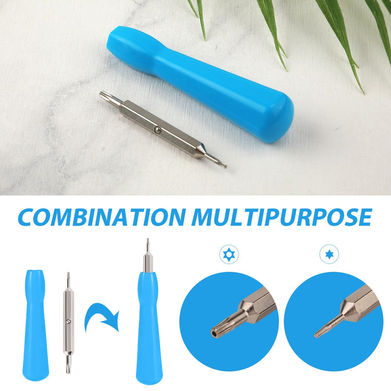[Australia - AusPower] - Video Doorbell Screwdriver, Double-Ended Screwdriver Bits with Handle, T6 and T15 Torx Screwdrivers Tools Doorbell Screwdriver Replacement for Ring Video Doorbell Models (Blue) Blue 