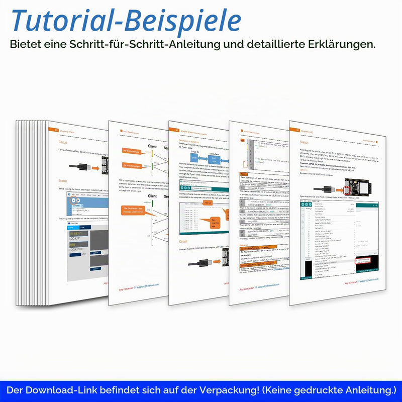 Freenove ESP32 ESP32-S3 Development Board Kit (8MB Flash) (2 Packs) | Dual-Core 32-bit 240MHz Microcontroller, USB OTG WiFi+BT, Python C Code, Sample Projects Tutorial 8MB Flash 2 Pack