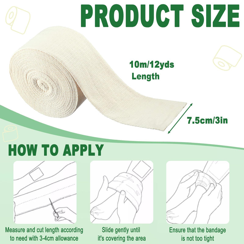 [Australia - AusPower] - Elastic Tubular Support Bandage, Stockinette Tubing for Arm, Legs, Knees, Compression Tube Bandage Roll for Tissue Support 3" x 11 yd (Size D) 