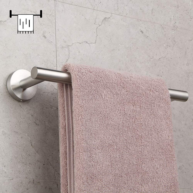 GERZ Contemporary 12-Inch Towel Bar Bath Hand Towel Holder Brushed Stainless Steel Wall Mounted Bathroom Organizer Brushed AG1101C30.5-LS 12 Inch (Pack of 1)