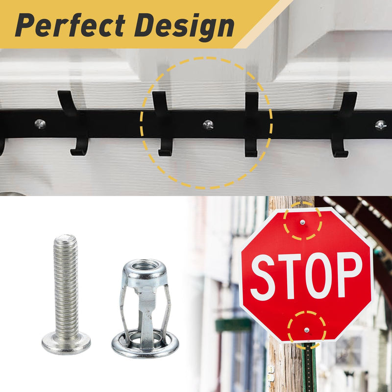 [Australia - AusPower] - 20Pcs M4 x 20 Hollow Door Anchor Set, Hollow Metal Cavity Fixing Hollow Wall Anchors for Aluminium cladding Sheet Steel Pipe, Iron Sheet, Hollow Plastic Sheet(8 * 16MM) M4 x 20(8*16MM) 