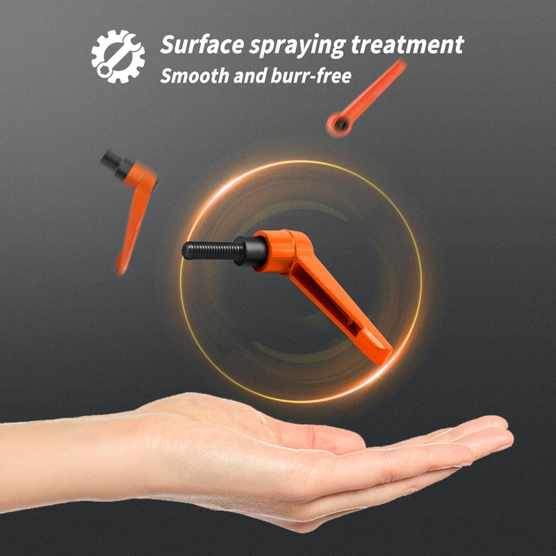[Australia - AusPower] - HAIMAYEE Adjustable Clamping Lever Handle M12 Clamping Handle Nut Clamping Handle Locking Lever External Thread Handle Machine Handles 60 mm 60mm 