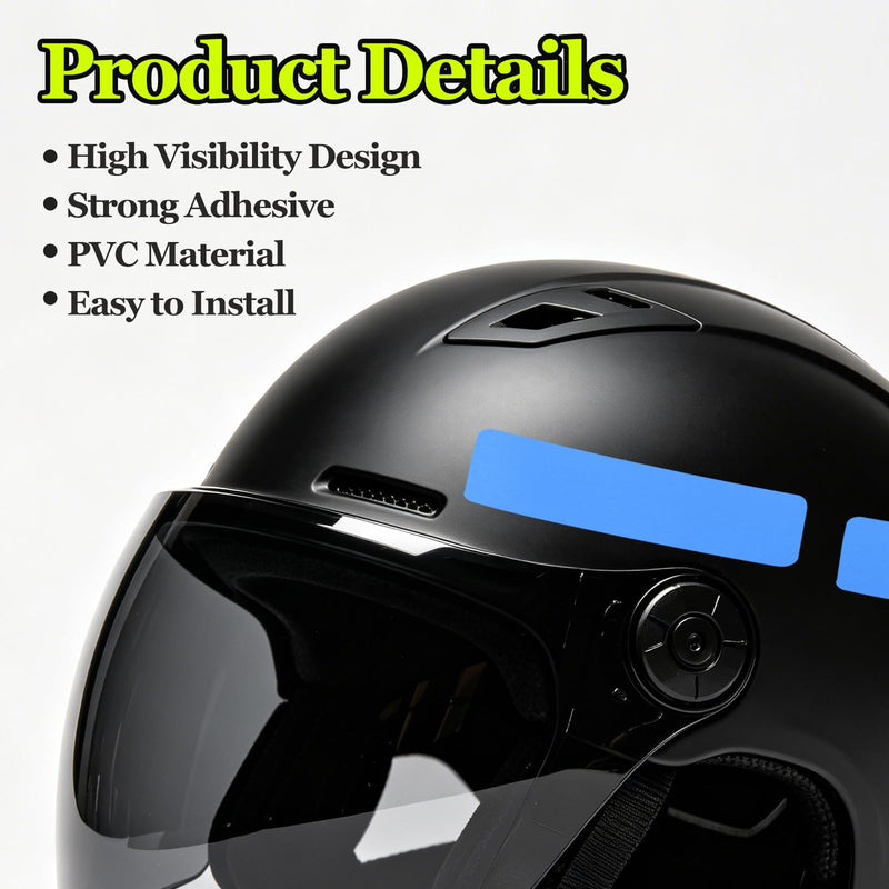 PATIKIL Hard Hat Reflective Stickers, (5 x 6 Inch, Light Blue) (7 Pcs), Retro Reflective Safety Tape Durable Adhesive Helmet Stickers, Suit for - Hard Hats/Helmets/Mailboxes