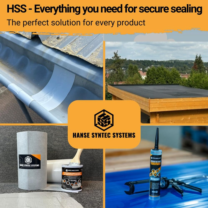 HSS Liquid Rubber Seam Tape N3+ nonwoven Fabric, Waterproof, airtight, Weather Resistant for Joints, RV, Roofs, Windows 4 inch x 50 feet