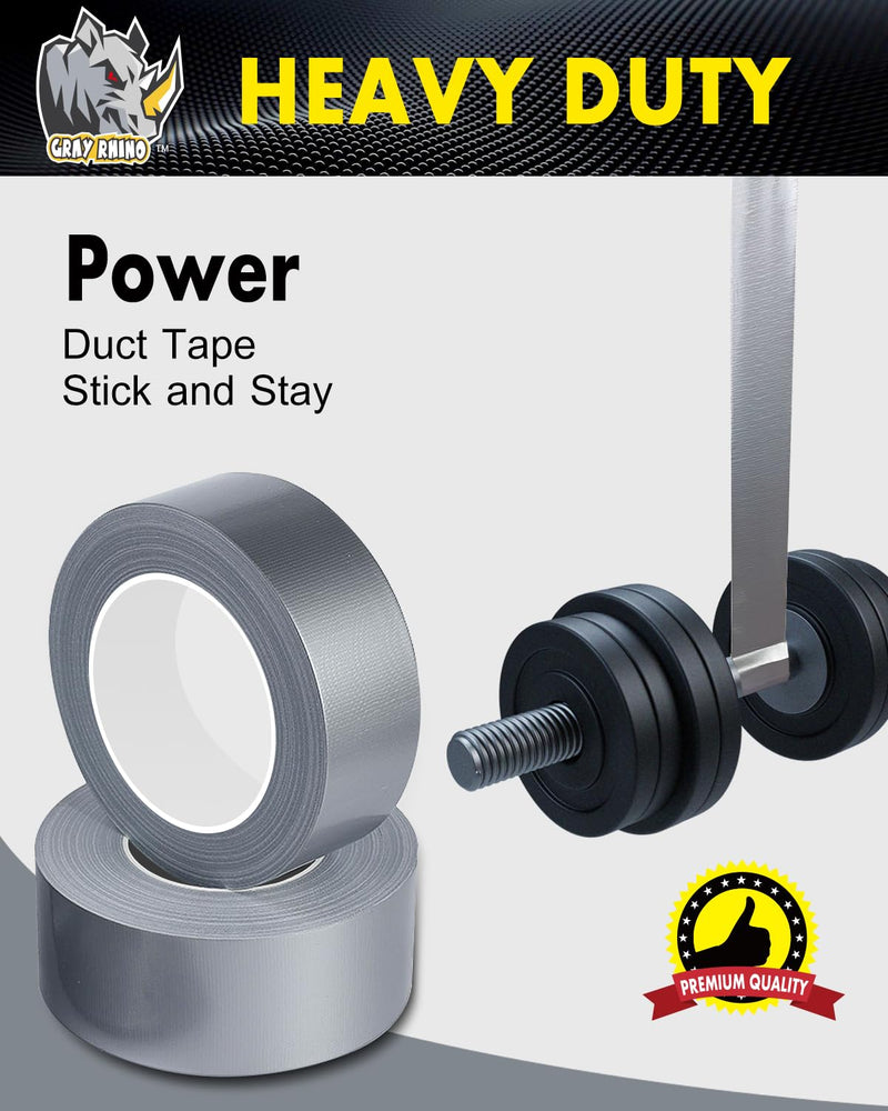 [Australia - AusPower] - Duct Tape Heavy Duty Waterproof 1.88in 105ft/35yd Tearable with No Residue Strong Adhesive Duct Tape for Packaging Tape Indoor&Outdoor Repair Blackout Tape (1, Silver) 