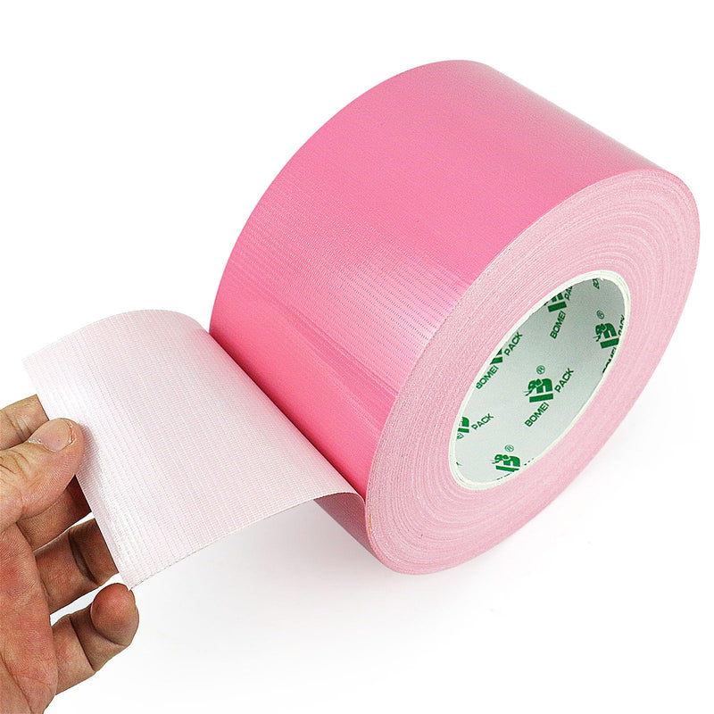 BOMEI PACK Pink Duct Tape 3 inches Wide, Heavy Duty Industrial Strong Color Duct Tape 9.0mil x 60yds for Indoor Outdoor Use, Multi Purpose Home Repair