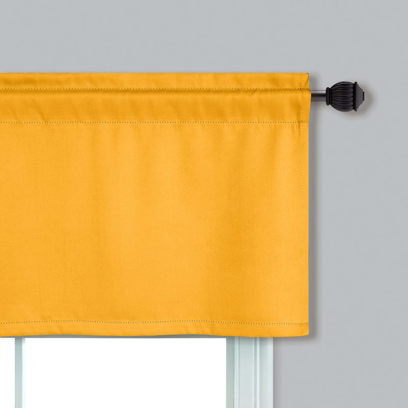 [Australia - AusPower] - Yellow Valances for Windows Rod Pocket Mustard Curtains for Kitchen Bathroom Living Room 36x16 Inches Long Yellow 