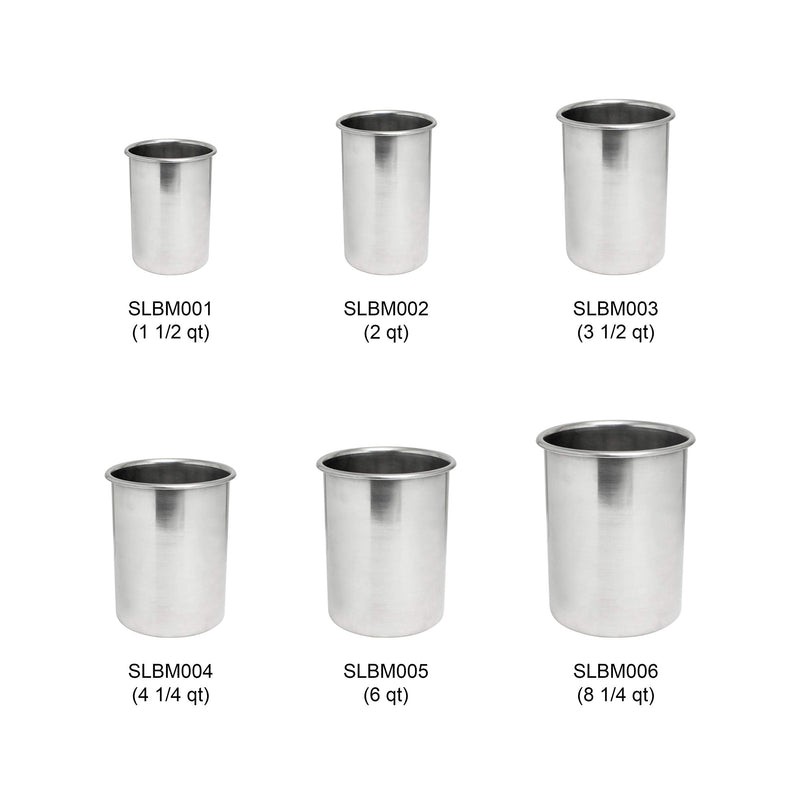 Thunder Group SLBM003 Bain Marie Pot 3-1/2 Quart Polished Exterior and Satin Interior 3.5 Quarts