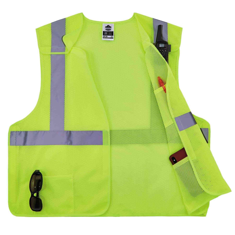Ergodyne unisex-adult Glowear 8217ba Breakaway Mesh Hi-vis Safety Vest - Type R, Class 2 XX-Large-3X-Large Lime