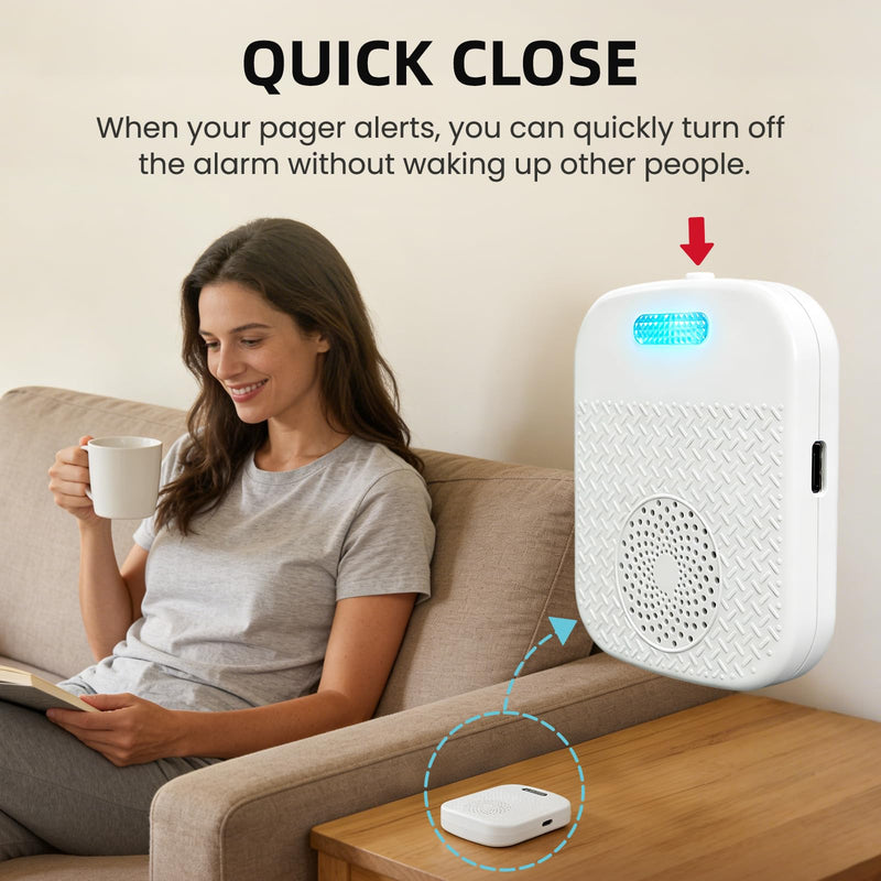 [Australia - AusPower] - CallToU Caregiver Pager Wireless Call Button for Elderly/Senior,2026 New Version Pager with Vibration & Rechargeable,Nurse Alert System for Home Care Seniors White 1+2 