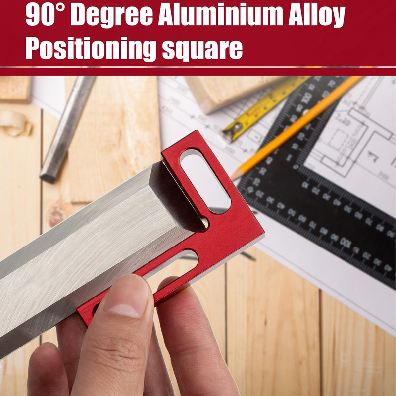 [Australia - AusPower] - 90 Degree Mini Positioning Square, Premium Precision Woodworking Carpenter Corner Tool Right Angle Clamp, for Checking Edge of Carpenter Cutting Tool for Square (Red) Red 