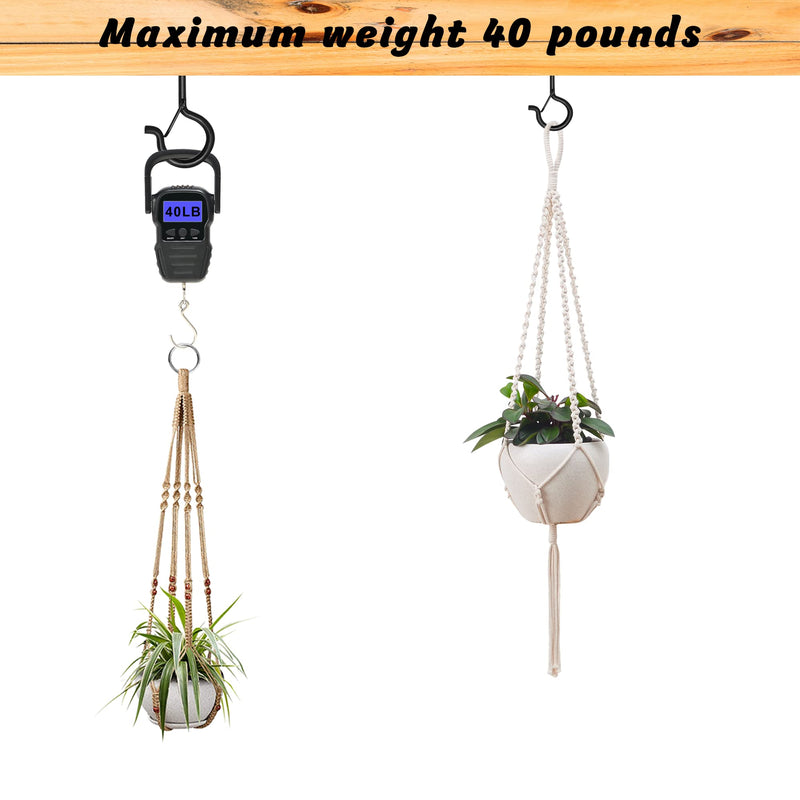 [Australia - AusPower] - 10 PCS 3 inches Q-Hanger Hooks with Safety Buckle, Screw Hooks for Outdoor String Lights, Ceiling Hooks for Hanging Plants, Black 10 