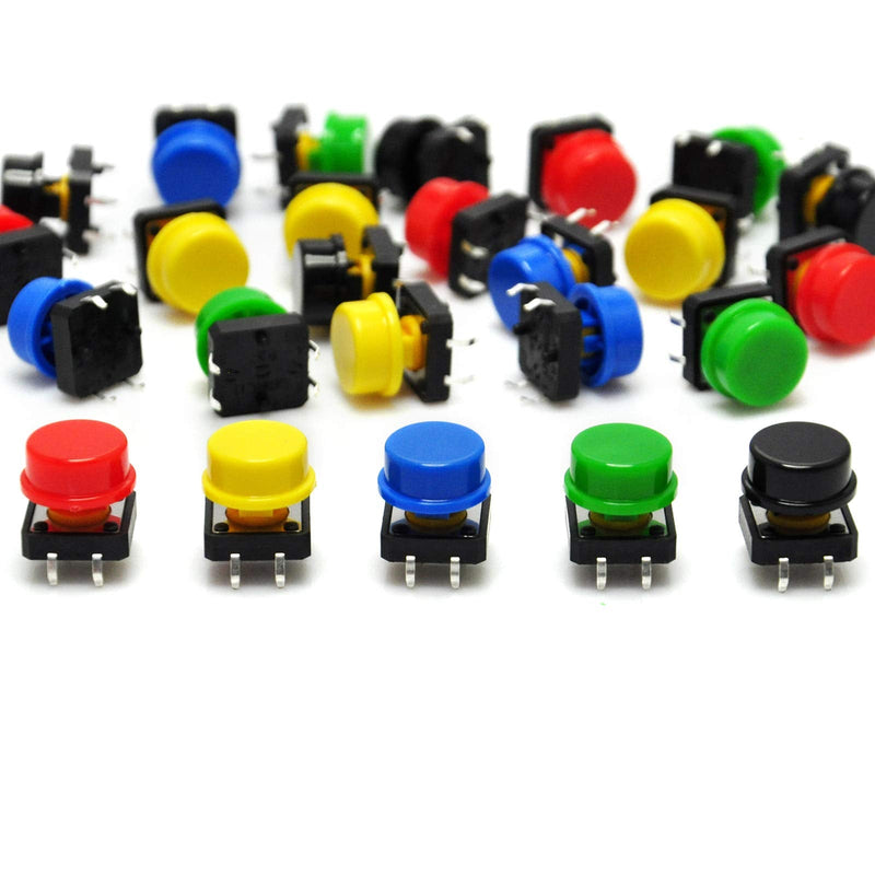 [Australia - AusPower] - Gikfun 12x12x7.3 mm Tact Tactile Push Button Momentary SMD PCB Switch with Cap for Arduino (Pack of 25pcs) AE1027 