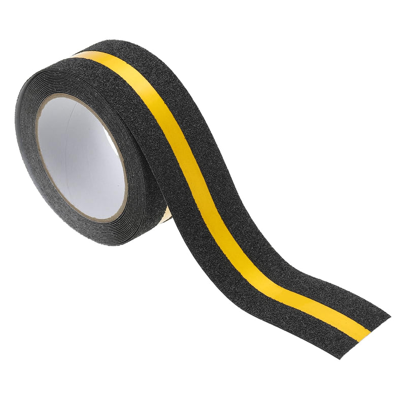 PATIKIL 2 Inch x 16.4 Ft Anti Slip Traction Tape with Reflective Strip, Non-Slip Grip Tape Non Skid Tread Safety Tape for Stairs Steps Deck, Black 1