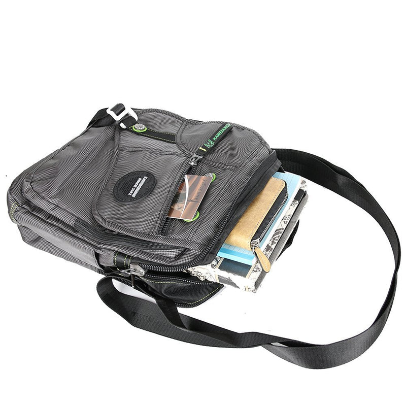 [Australia - AusPower] - Vertical Messenger Bag, Crossbody Bag, Shoulder Bag Work Satchel for iPad Tablet Kindle Large-gray 
