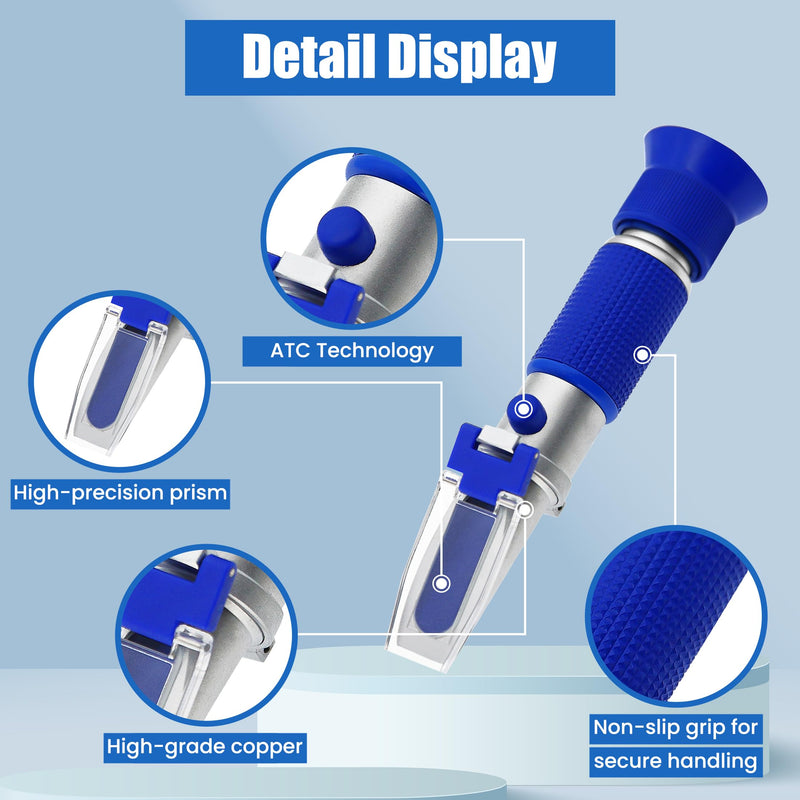 [Australia - AusPower] - DEF Refractometer 0-40% AdBlue Diesel Exhaust Fluid Urea Concentration Refractometer Coolant Refractometer with ATC for Automotive Diesel (Made of Copper Not Cheap Aluminum) Test DEF Urea Concentration 