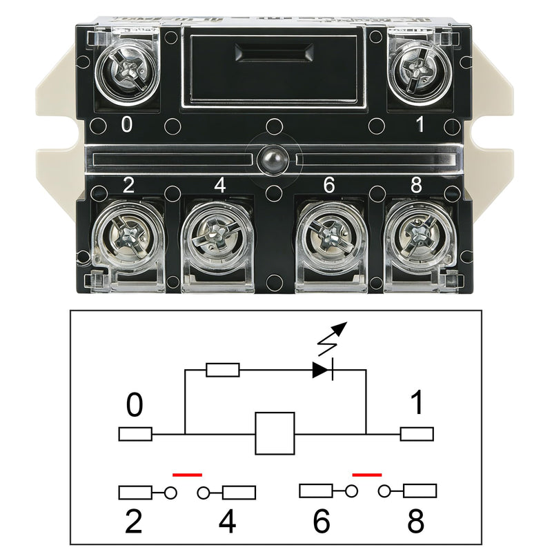 2 Pack General Purpose Relay, RGF2BU740L, 25A 200-240VAC Coil Voltage, 6Pin Double Pole Single Throw Normally Open Contacts, with LED Indicator Light and Protection Cover 2 AC 220V