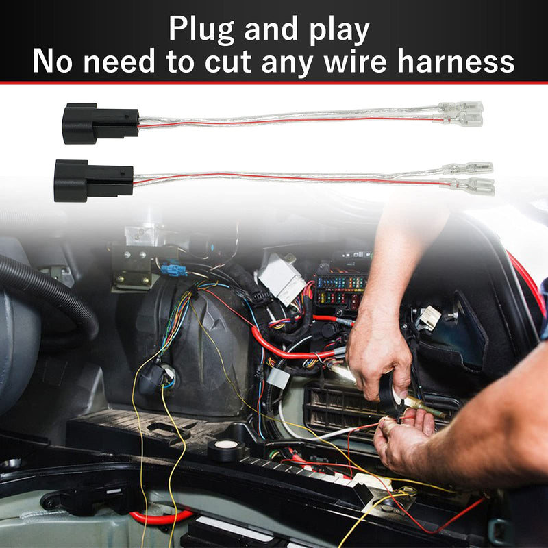 [Australia - AusPower] - RED WOLF Speaker Wire Harness Connector for 2015-2021 GMC Sierra Chevrolet Silverado Chevy Sierra Buick Encore Lacrosse Cadillac Front Rear Door Replacement Speakers Adapter Plug 2 PCS 