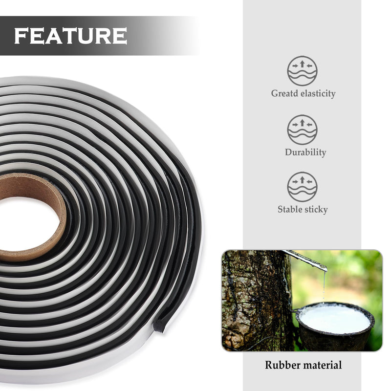 13FT Car Headlight Sealant Butyl Tape,Butyl Rubber Sealant Blocks Dust Water Noise,Universal Butyl Sealant Tape Car Accessories for Car Headlights Taillights Windshield Doors (13Ft x 9mm x 3mm) 13Ft x 9mm x 3mm