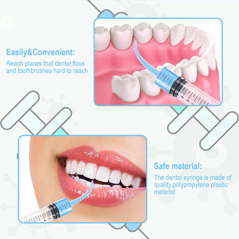 [Australia - AusPower] - 50 Pieces 12ml Dental Syringe with Curved Tip Measurement Disposable Syringe Irrigation Syringe for Liquid Water Syringe Dental Irrigation Syringe for Oral Dental Care Tonsil Stone Feed Pets 