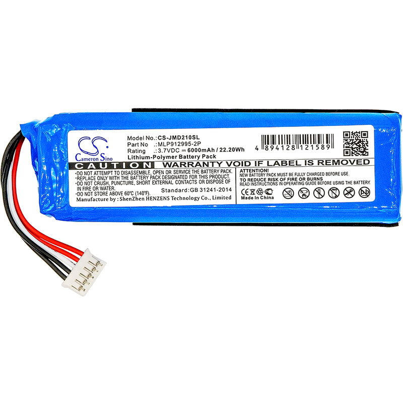 [Australia - AusPower] - Cameron Sino 6000mAh Li-Polymer Battery for JBL Charge 2+, Charge Plus, fits JBL MLP912995-2P 