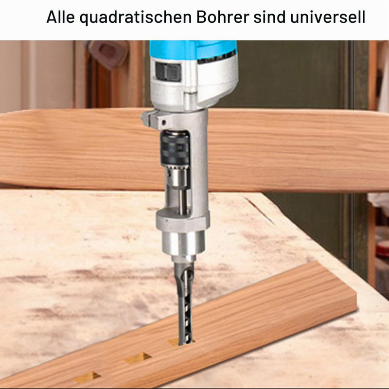 Ejoyous Square Drill Adapter, Square Holes Drill Adapter Holder Square Drill Stand for 38 mm - 43 mm Bench Drill Hand Drill Precise Drilling