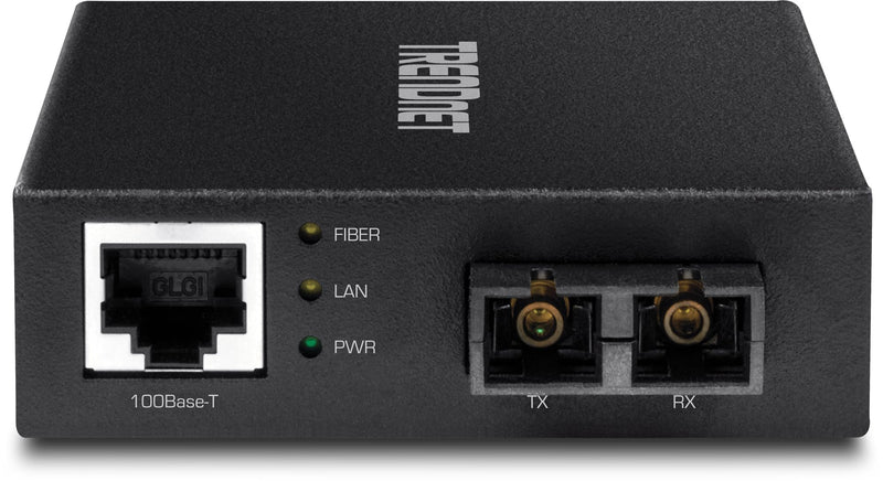 TRENDnet 100 Base-T to 100 Base-FX Multi-Mode SC Fiber Converter, Standalone, 10/100 Mbps Auto-MDIX Fast Ethernet Port, Fiber Networking up to 2 km (1.25miles), 200 Mbps Switching Capacity, TFC-FMSC 100 Mbps (New Version) Computer Networking Transceivers