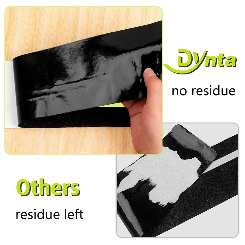 Dynta Anti Slip Traction Treads with Glow in Dark Stripe, 4" X 30", Stair Treads Non Slip Tape, 12 Pack, Waterproof, Skateboard Grip Tape, High Traction Friction, Abrasive Adhesive for Stairs 4" X 30"inch