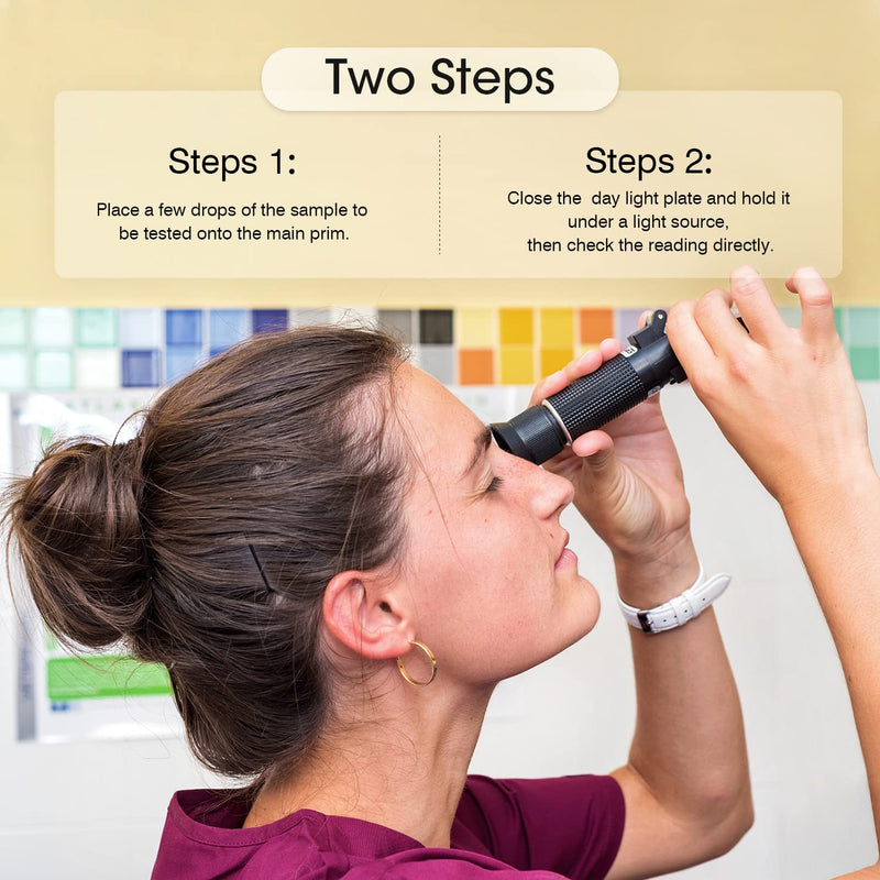 [Australia - AusPower] - Brix Meter Refractometer 0~32%, LEERCHUANG Handheld Brix Refractometer Sugar Content Test, High Accurate Brix Measurement with ATC for Fruit Beverages & Juice Brix: 0~32% 