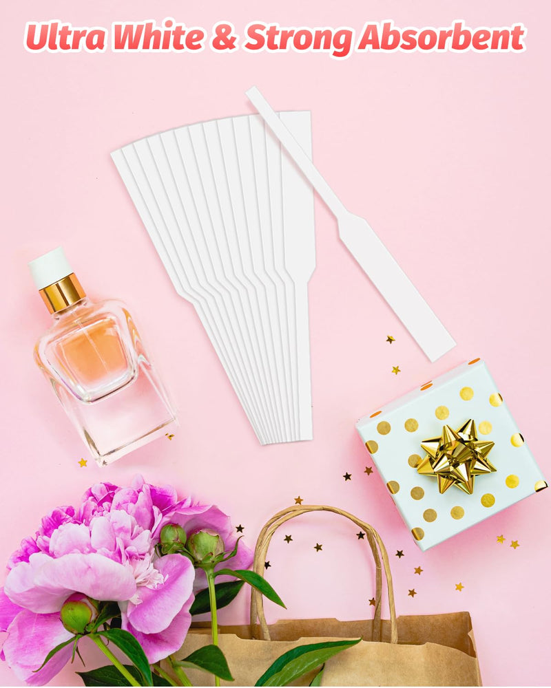 1000 Pieces Perfume Tester Strips, Disposable Fragrance Test Strips, Pure White and Strong Absorbent, Fragrance Blotter Strips, Scent Strips, for Fragrances Essential Oils Spice 1000 Pieces