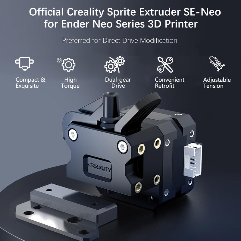 [Australia - AusPower] - 2023 Official Creality Ender 3 Neo Sprite Direct Drive Sprite Extruder Kit, Dual Gear Extruder SE-Neo Creality Ender 3 Neo/Ender 3 V2 Neo/Ender 3 Max Neo/Ender 2 Pro 3D Printers, for Neo Version 
