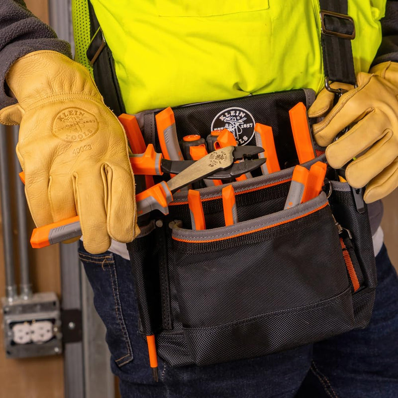 Klein Tools 1005RINS Insulated Pliers, Made in USA, Cutting/Crimping Tool for Insulated and Non-Insulated 10 to 22 AWG Wire and Connectors,1000V Rated