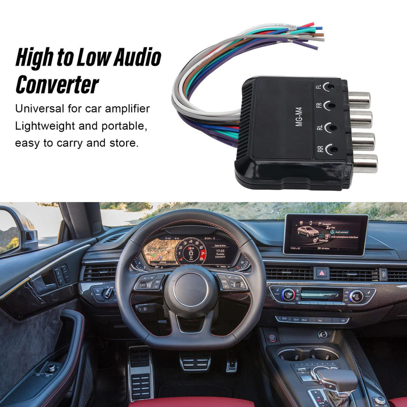 [Australia - AusPower] - High to Low Audio Converter 4 Channel Line Frequency Adapter for Amplifier Compatibility 