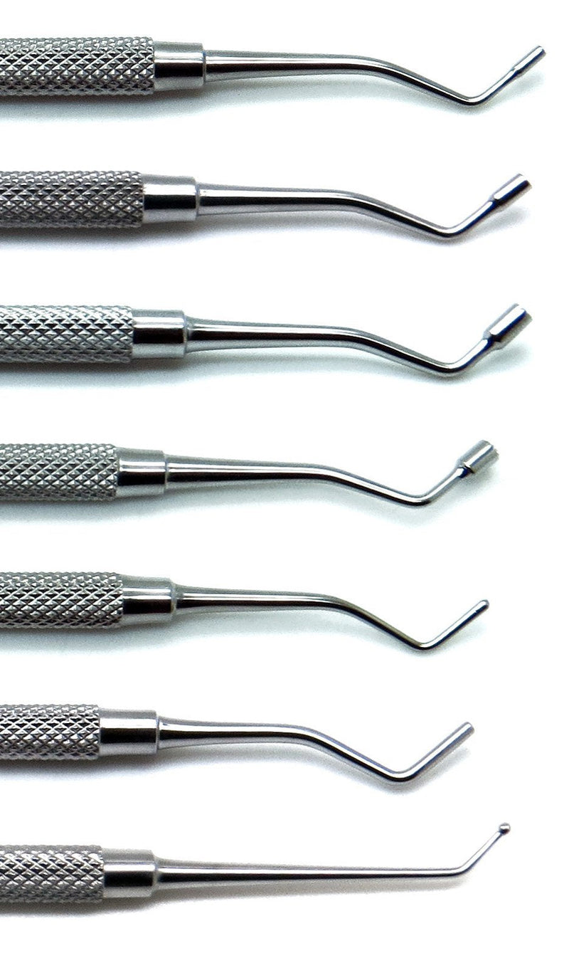 [Australia - AusPower] - Dental Amalgam Filling Serrated Pluggers Plastic Composite Ball Burnishers Double Ended Restorative 7 Pieces Instruments 