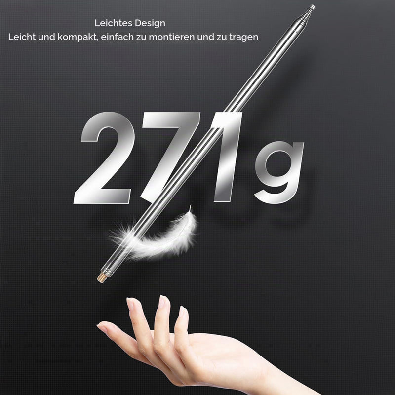 Telescopic Antenna Replacement 5.6 Meters M10 Interface Stainless Steel Tie Rod with Three-in-One Shortwave Antenna Flexible Antenna