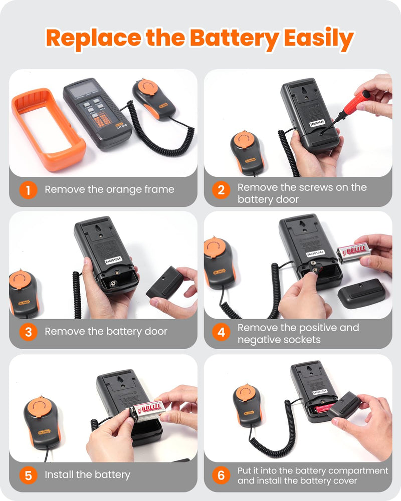 [Australia - AusPower] - Dr.meter LX1330B Digital Illuminance Light Meter, 0-200,000 Measurement Range Lux Meter, Lighting Intensity Brightness Measurement for Indoor Outdoor, Light Meters for Plants 