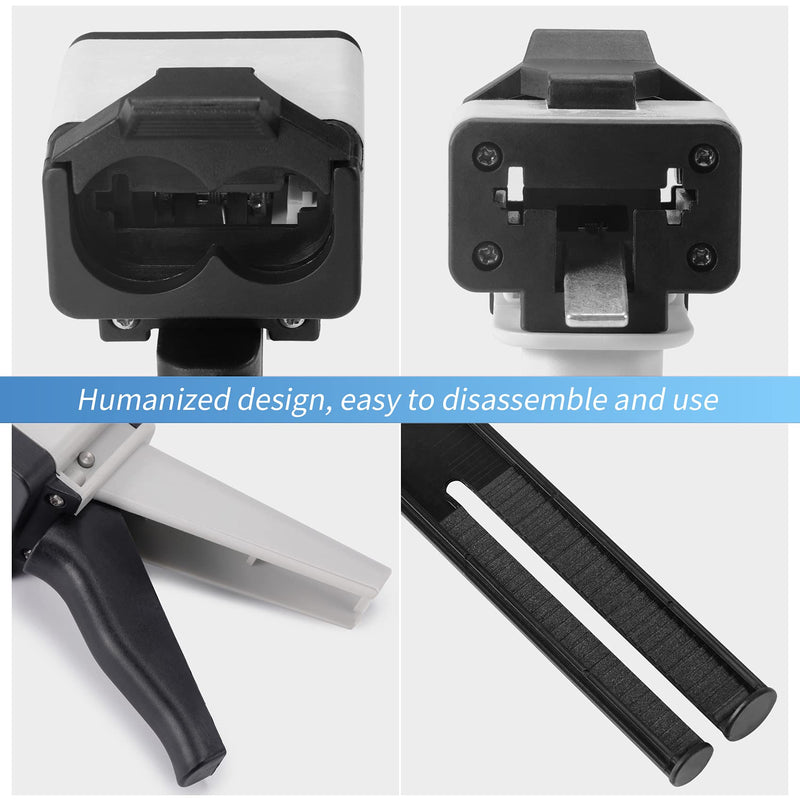 [Australia - AusPower] - Annhua Dispenser Gun Kit 50ml Dental Impression Material Dispensing Guns, Solid Epoxy Gun 1:1/2:1 for Dispense Dental Resin Materials, Adhesive and Glue 