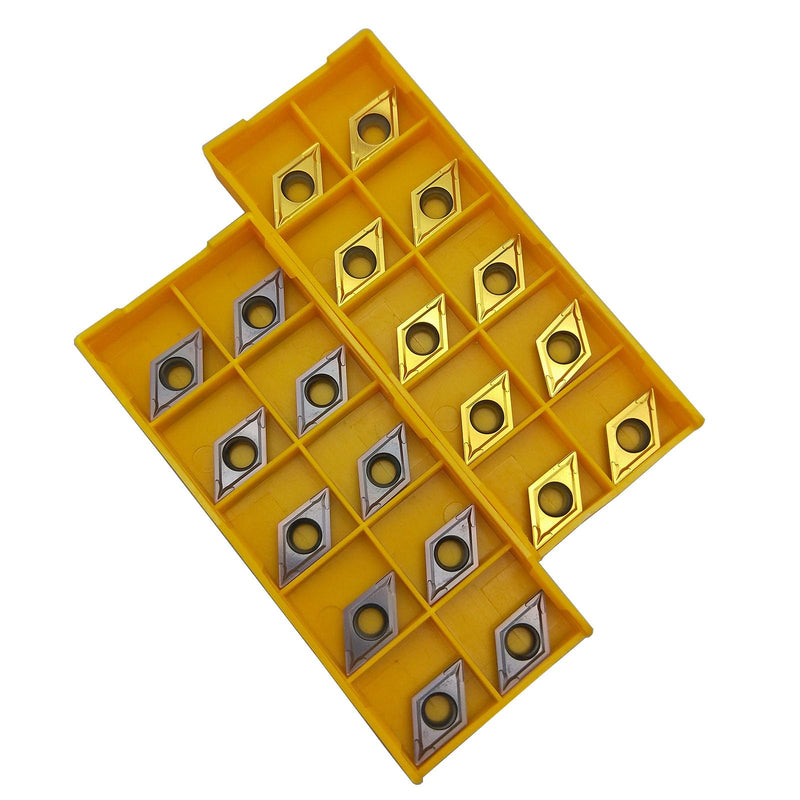 Indexable Carbide Inserts 20 Pieces DCMT11T304 / DCMT32.51 CNC Indexable Carbide Turning Inserts Processing Steel Parts, Stainless Steel for Lathe Chisels and Drilling Rods | 20PCS Wendeschneidplatte Verarbeitung von Stahlteilen, Edelstahl für drehmeiß...