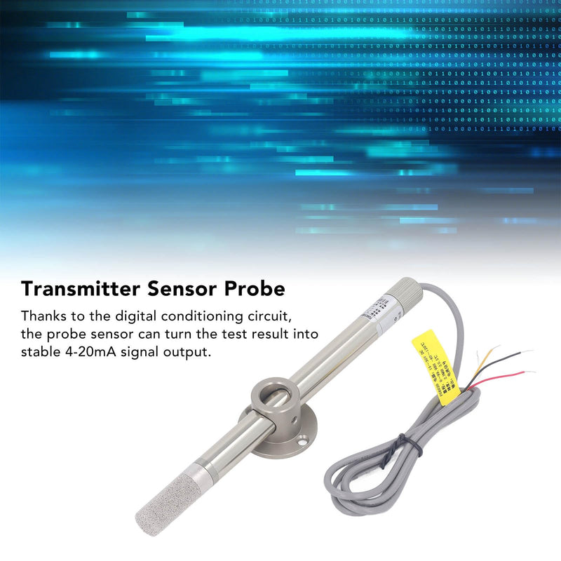 [Australia - AusPower] - Temperature Humidity Sensor Probe, 4‑20mA Output IP68 15‑30V DC Temp Sensor Probe Digital Temperature Transmitter Extension Cable Probe 