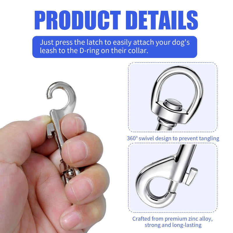 [Australia - AusPower] - 32 pcs Swivel Snap Hooks for Dog Leash 2.76 Inch Heavy Duty Flag Hooks Clasp for Linking Pet Leash Multipurpose Single Ended Clip Hooks for Keychain, Camera Strap 